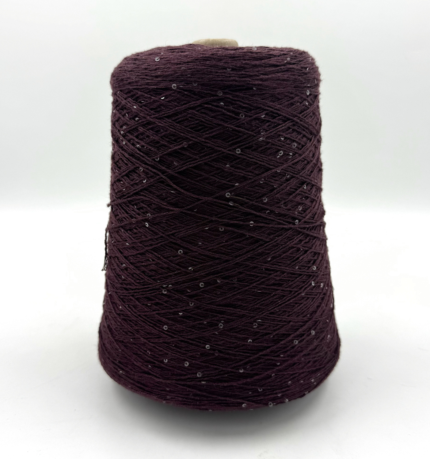Пряжа Cotton Paillettes, D&C Yarns, хлопок, цвет ежевика